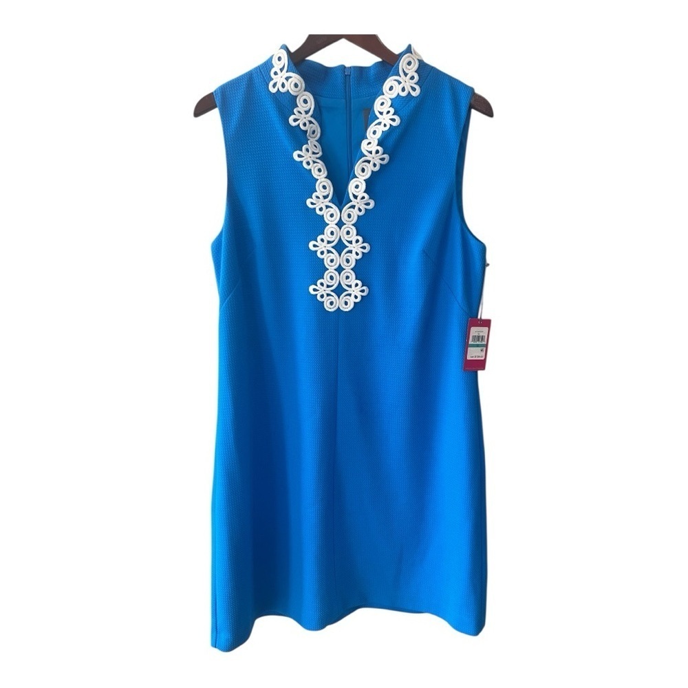 Vince Camuto Midi Aqua Blue Sleeveless Dress Size 16 NWT